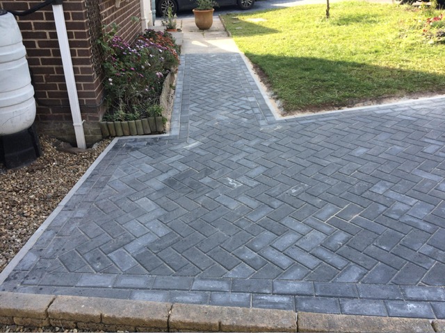 Block paved driveway